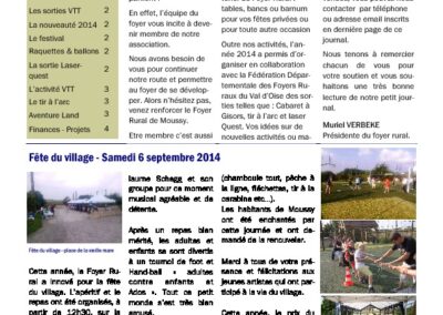 Petit journal du Foyer Rural – Janvier 2015