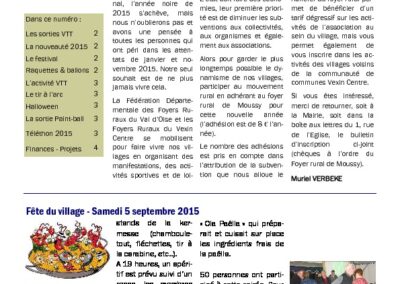 Petit journal du Foyer Rural – Janvier 2016