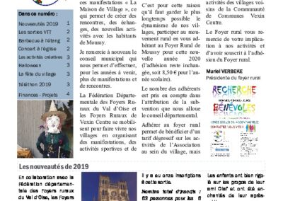 Le petit journal du foyer rural de Moussy