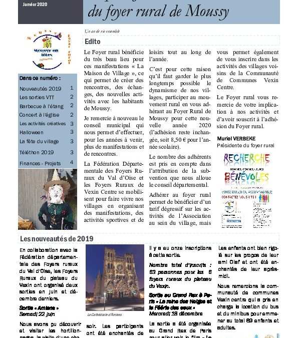 Le petit journal du foyer rural de Moussy