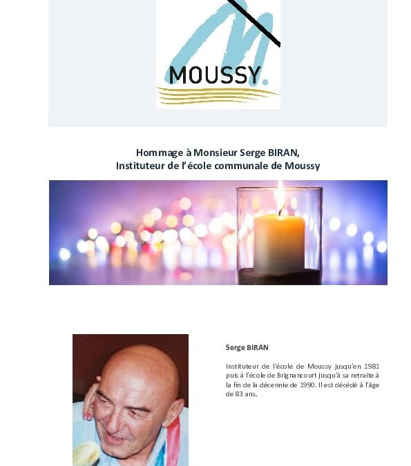 Hommage à l’instituteur de l’école de la commune