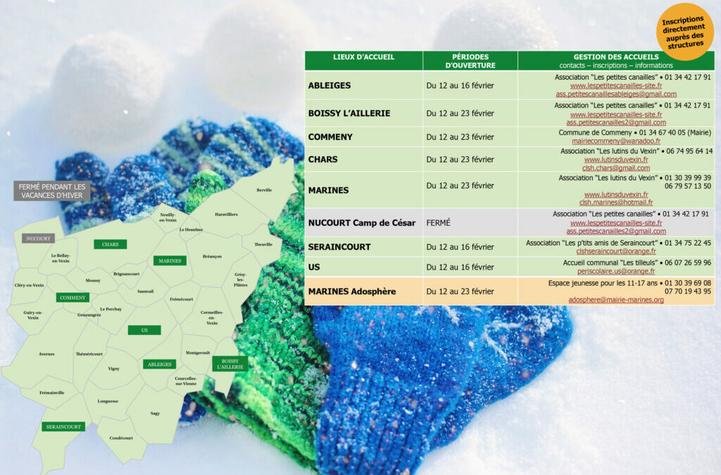 Accueils de loisirs pour les vacances d’hiver