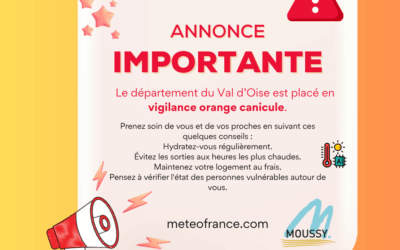 ⚠️ Vigilance orange – Canicule