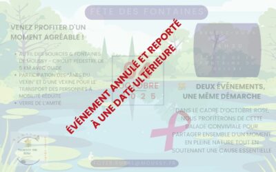 ⚠️ Report de la Fête des Fontaines – Samedi 4 octobre